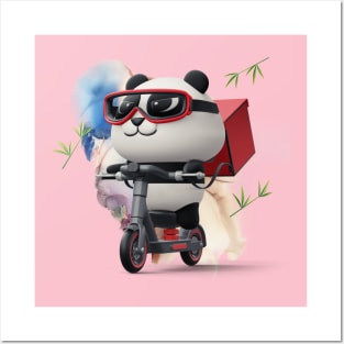 Delivery Cute Panda - Adorable Panda - Kawaii Panda Posters and Art